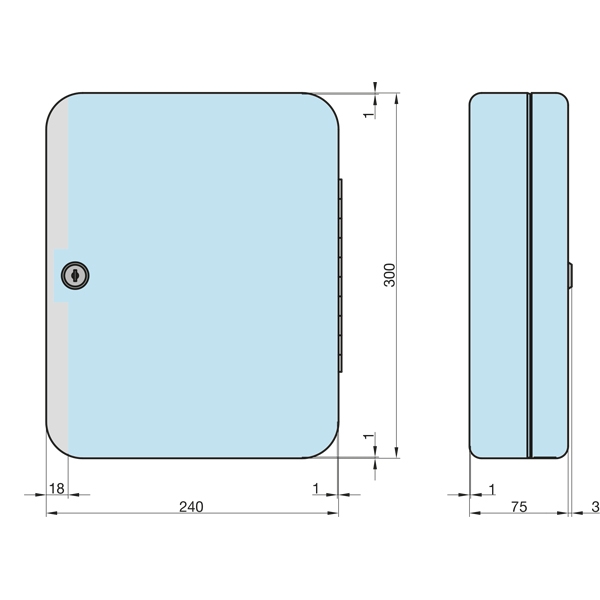 κλειδοθηκη 45 θεσεων τοιχου SK 50 -45 2170-0045 - Image 2