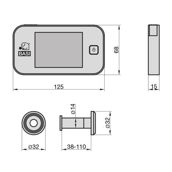 Καμερα ματι πορτας με μπαταριες TS 710 6800-0070 - Image 2