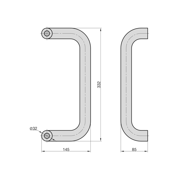 Λαβή πόρτας ελξης ανοξειδωτη SG 7000 7000-0000 - Image 2