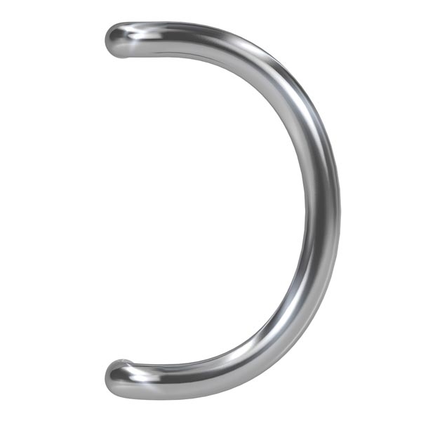 Ανοξείδωτη ημικυκλική λαβή πόρτας SG 7000 από inox με διάμετρο 32 mm