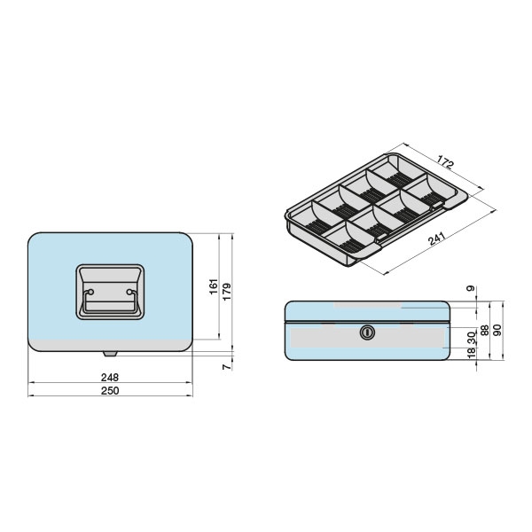 Ταμείο για μετρητά κοκκινο large GK10L 2100-0300-1400 - Image 2