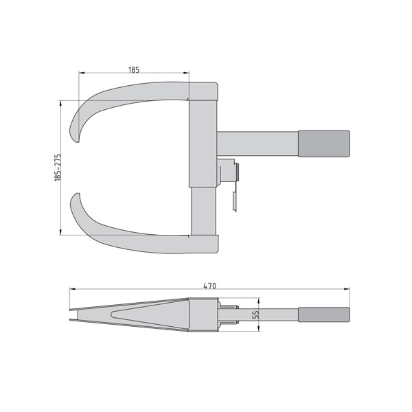 Κλειδαριά ροδας αυτοκίνητου Σφιγκτήρας τροχού KFZ 105 0004-0105 - Image 2
