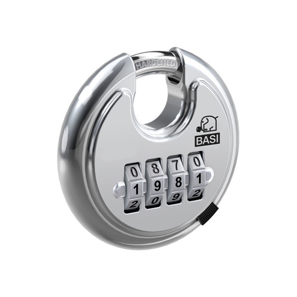 Στρογγυλό λουκέτο RVS 610Z με συνδυασμό 4 ψηφίων και ανοξείδωτο περίβλημα