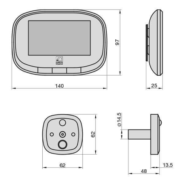 Ψηφιακός Προβολέας Πόρτας καμερα πορτας ματι TS 810 6800-0020 - Image 2