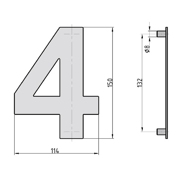 HN 160 - 4 Αριθμος σπιτιου ανθρακι 7300-1004 - Image 2