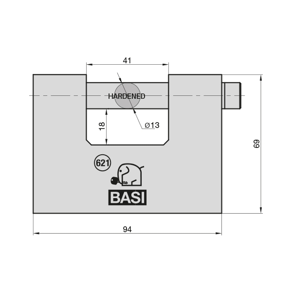 Ατσαλινο λουκετο τακου VHS621-90 6210-9000 - Image 2