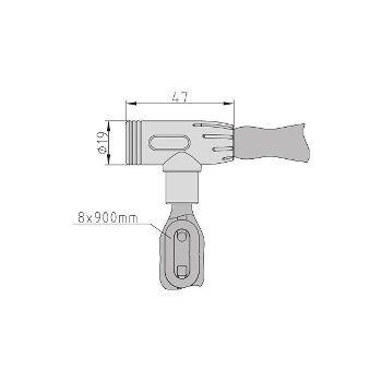 Κλειδαριά αλυσίδας μηχανηςZR304 BASI 6990-0304 - Image 3
