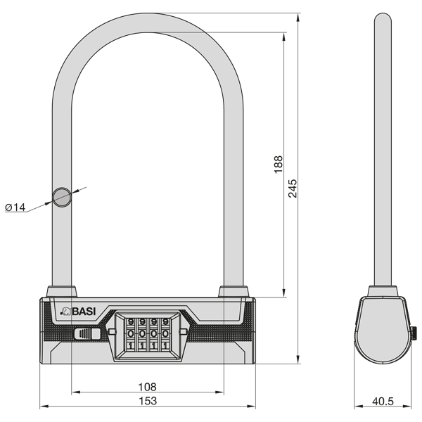 Κλειδαριά πετάλου με συνδυασμό ZR317 6990-0317 - Image 2