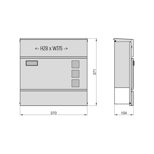 Γραμματοκιβώτιό soft close BK380M 2170-0905 - Image 2