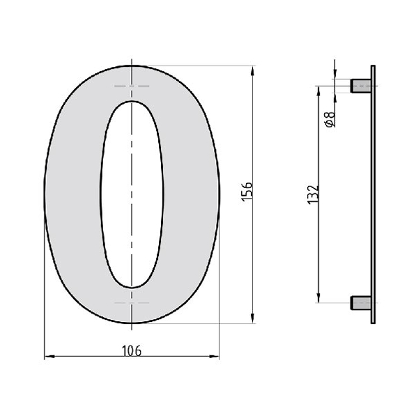 Αριθμός σπιτιού ανοξείδωτο HN150 0 7300-0000 - Image 2