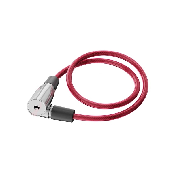 Κλειδαριά ποδηλάτου ZR 300 με κόκκινο καλώδιο, επίστρωση βινυλίου και 2 κλειδιά