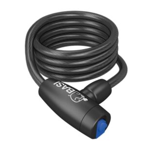 Κλειδαριά ποδηλάτου σπιράλ ZR 302 με κλειδί και καλώδιο 1,8m σε μαύρο χρώμα