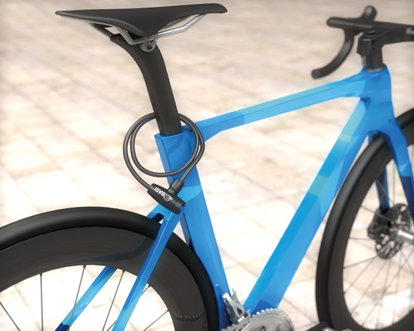 Κλειδαριά ποδηλάτου με σπιράλ καλωδίου με κλειδί ZR 312 6990-0312 - Image 3