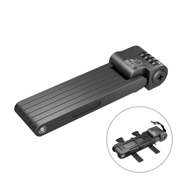 Πτυσσόμενη κλειδαριά ποδηλάτου ZR 319 με βάση πλαισίου