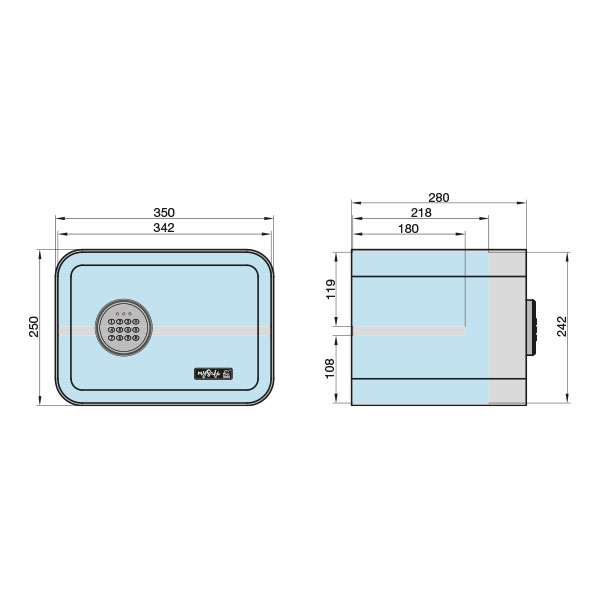Χρηματοκιβώτιο με κωδικό ηλεκτρονικο ροζ my safe 350 2018-0000-1800 - Image 2
