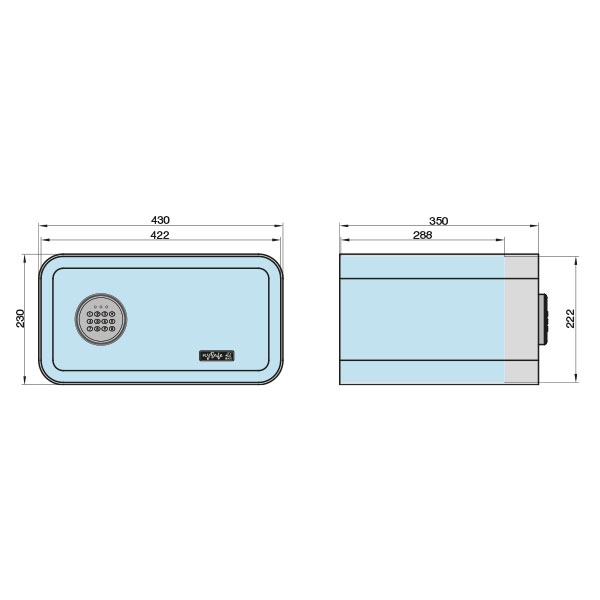 Χρηματοκιβώτιο με κωδικό my safe 350 2018-0001-1013 - Image 2