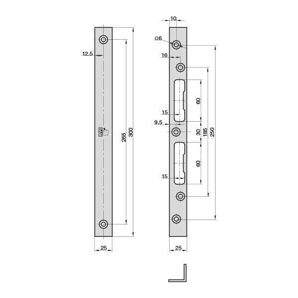 Γωνιακή Πλάκα Ασφαλείας SWS 955 9550-0110 - Image 2