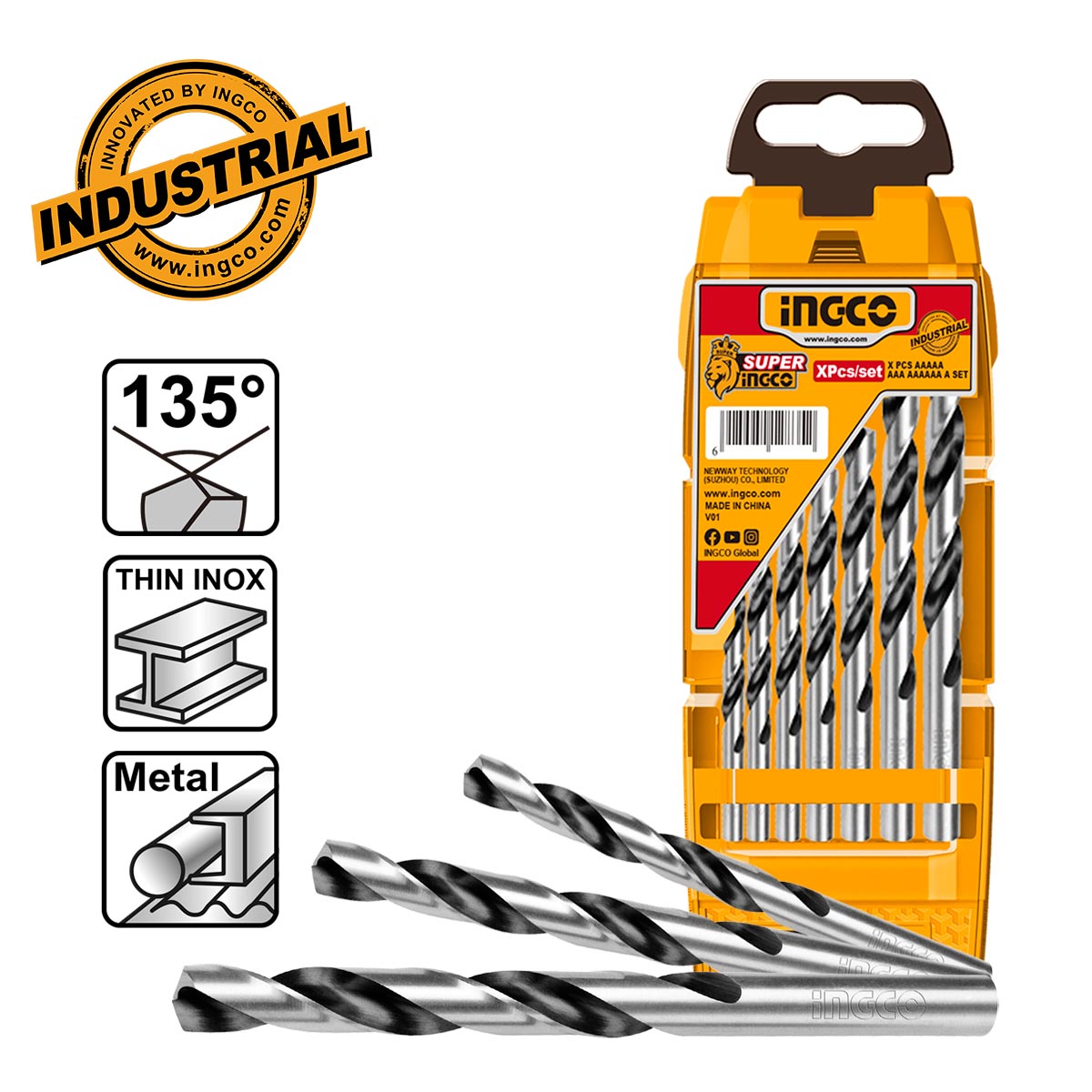 Τρυπάνια ξύλου 4–10mm σετ 5 τεμαχίων σε πλαστική κασετίνα