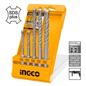 Τρυπάνια SDS Plus 6–12mm σετ 5 τεμαχίων για σκυρόδεμα και τούβλο