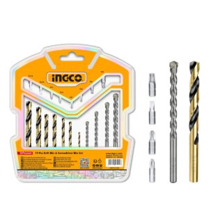 Σετ τρυπανιών μετάλλου HSS μπετού και μυτών κατσαβιδιού 19 τεμαχίων