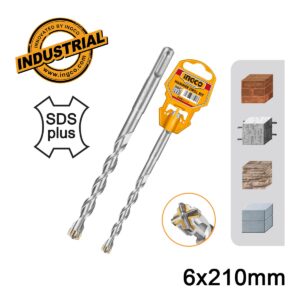 Τρυπάνι τετράκοπο SDS Plus S4L 6x210mm για μπετόν και δομικά υλικά