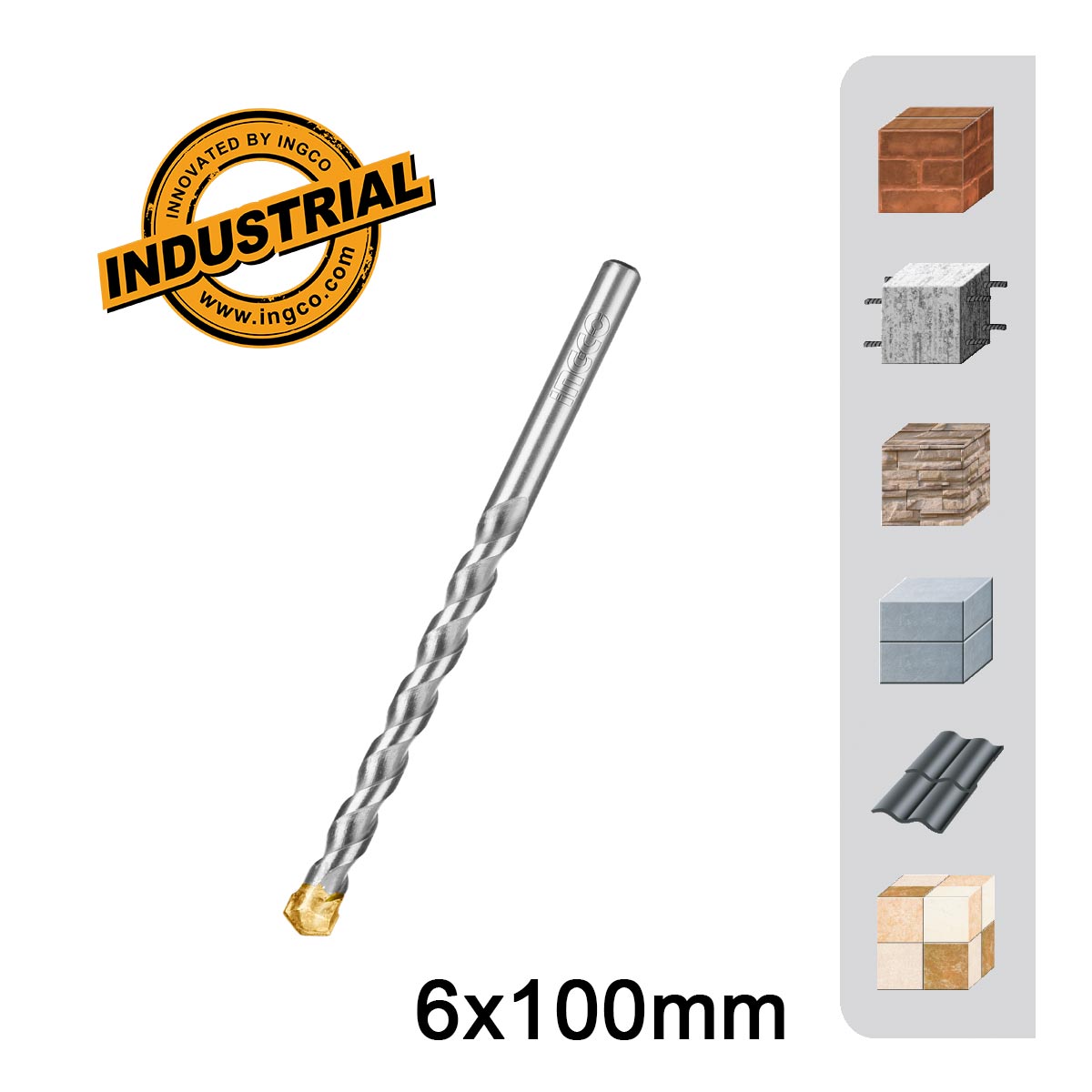 Διαμαντοτρύπανο 6x100mm για μπετόν πλακάκια γρανίτη και φυσική πέτρα