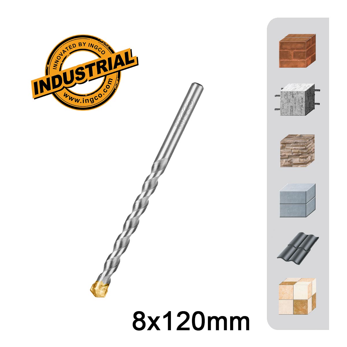 Διαμαντοτρύπανο 8x120mm για μπετόν πλακάκια γρανίτη και φυσική πέτρα