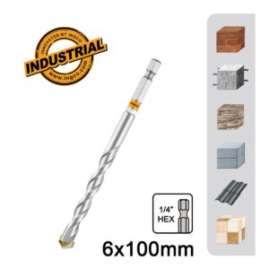 Διαμαντοτρύπανο 6x100mm 1/4 HEX για μπετόν πλακάκια γρανίτη και φυσική πέτρα