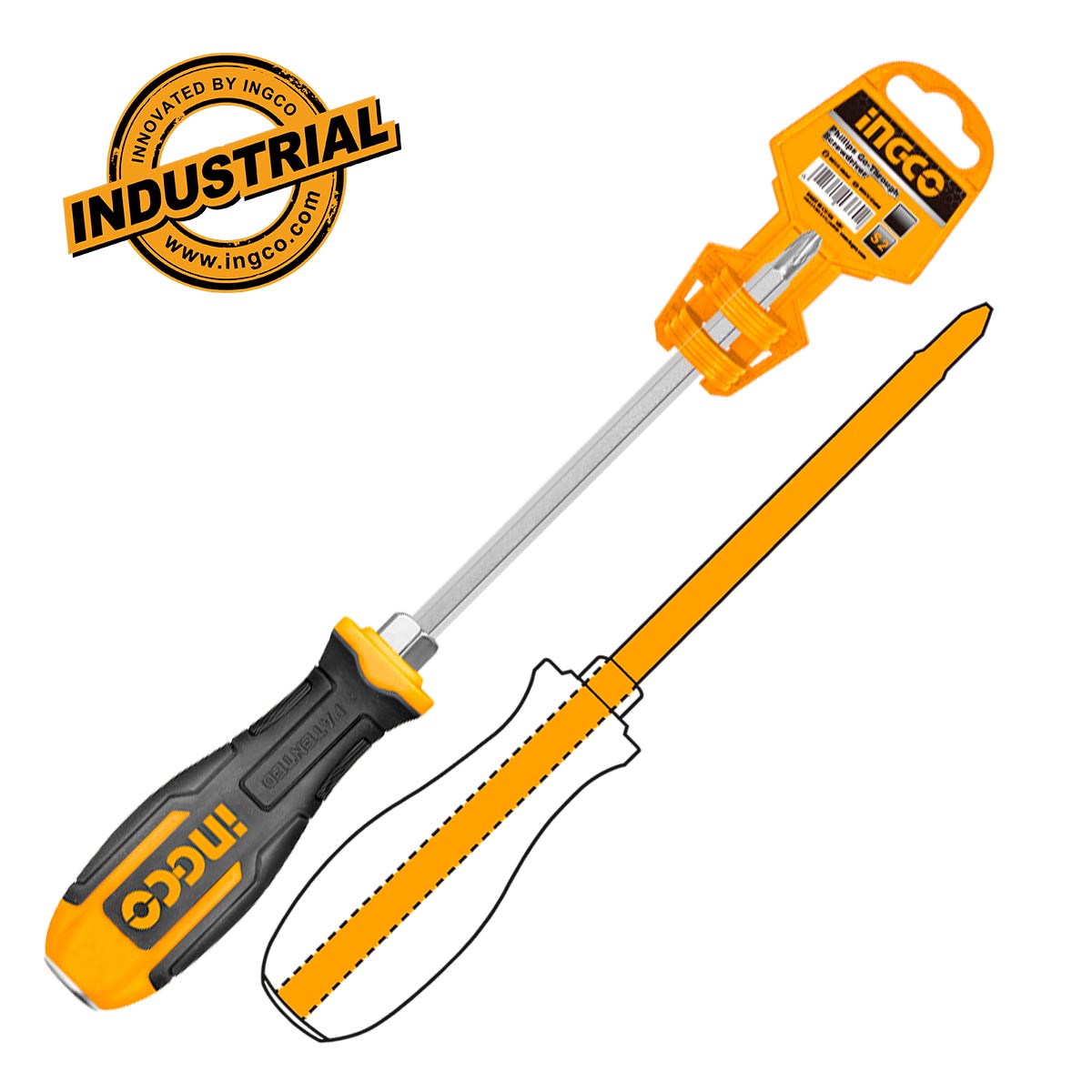 Κατσαβίδι Σταυρού Χτυπητό PH2x150mm HGTS68PH2150 - Image 2