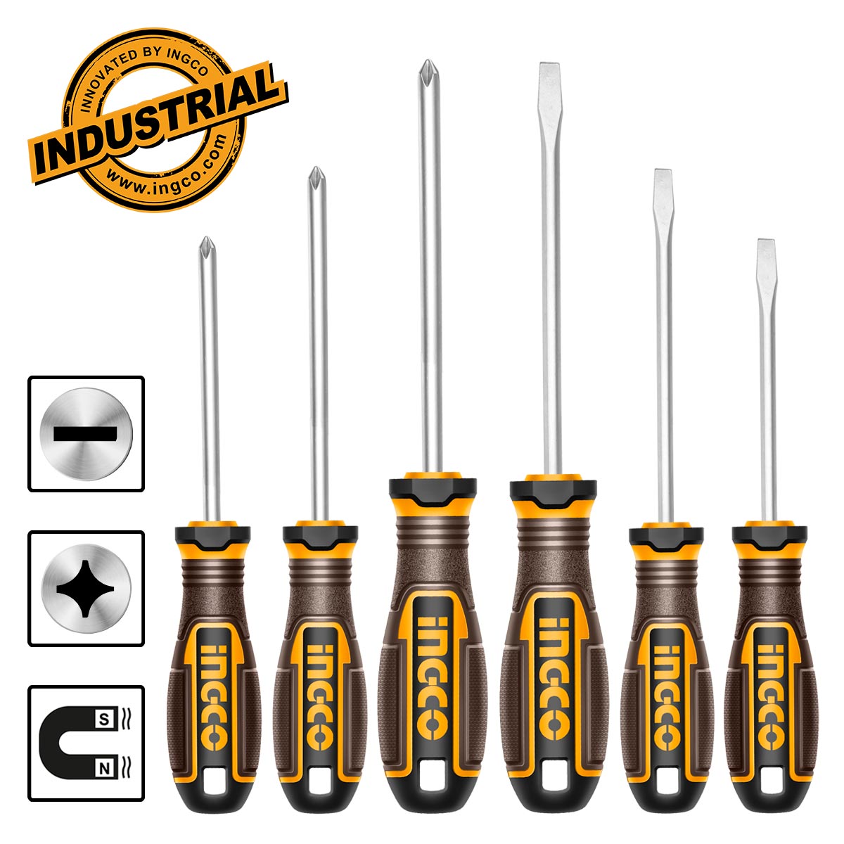 Κατσαβίδια ingco Σετ 6 τεμ HKSDS0628