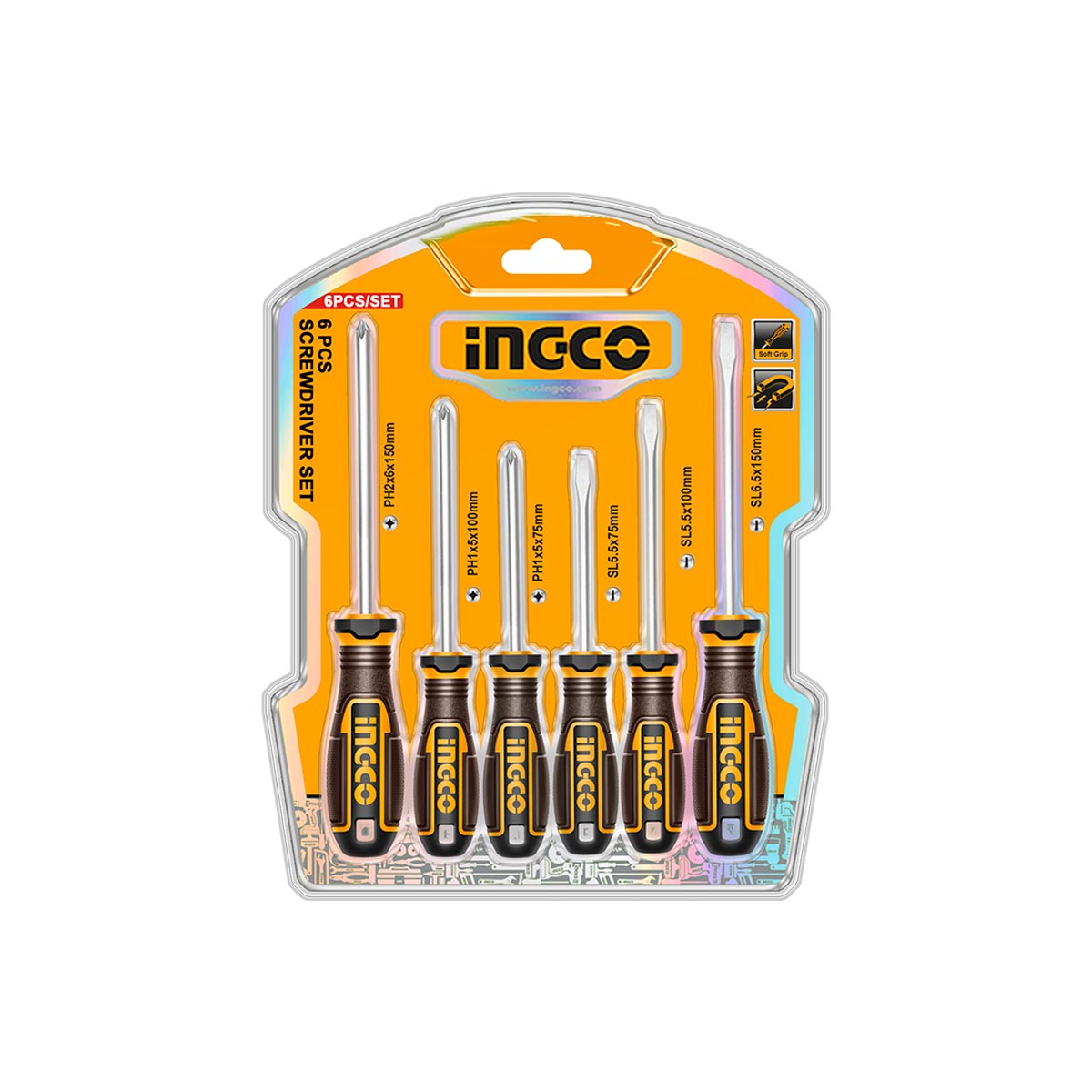 Κατσαβίδια ingco Σετ 6 τεμ HKSDS0628 - Image 2