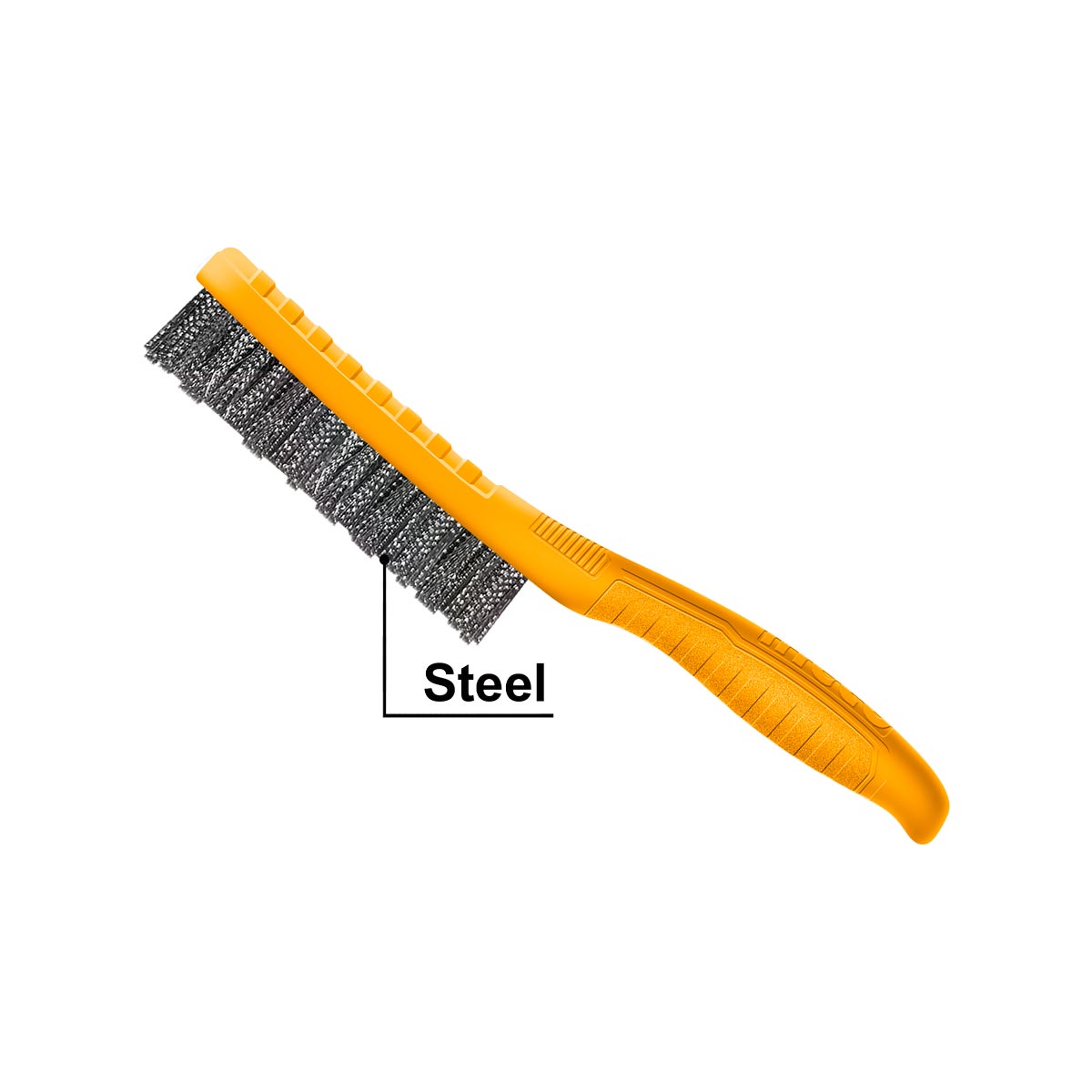 Συρματόβουρτσα χειρός 270mm με ατσάλινο σύρμα 5 σειρών και πλαστική λαβή