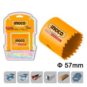 Ποτηροτρύπανο Bi-Metal 57mm για μέταλλο inox ξύλο πλαστικό και γυψοσανίδα