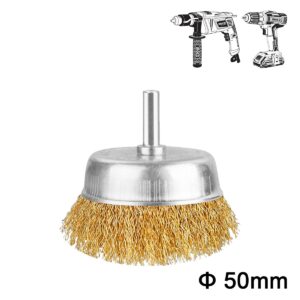 Συρματόβουρτσα για δράπανο 50mm με άξονα καθαρισμού μετάλλων