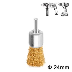 Συρματόβουρτσα για δράπανο 24mm με άξονα καθαρισμού μετάλλων