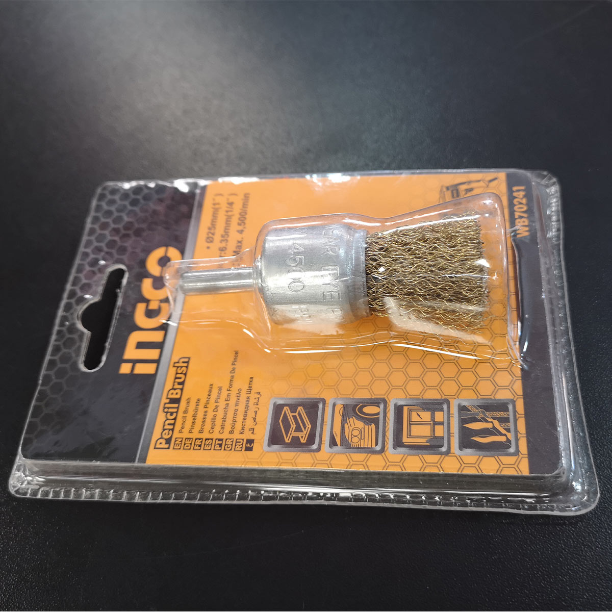 Συρματόβουρτσα για δράπανο 24mm με άξονα καθαρισμού μετάλλων