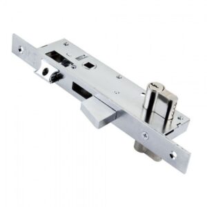 Μαχαιρωτή χωνευτή κλειδαριά Domus 91430 ΙΝΟΧ 30mm για πόρτα αλουμινίου με ρυθμιζόμενη γλώσσα