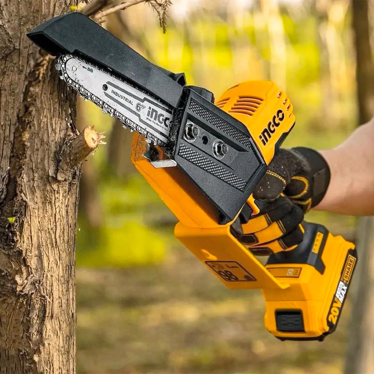 Επαγγελματικό μίνι αλυσοπρίονο 20V για κλάδεμα με πλήρες σετ