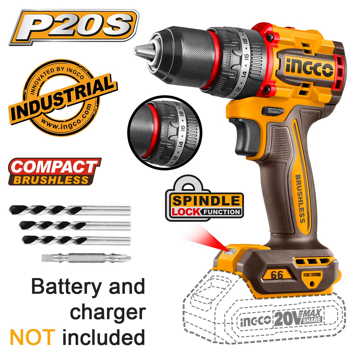 Επαγγελματικό δραπανοκατσάβιδο 20V brushless SOLO