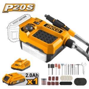 Μίνι δράπανο μοντελισμού μπαταρίας 20V Li-Ion με εύκαμπτο άξονα και 40 εξαρτήματα