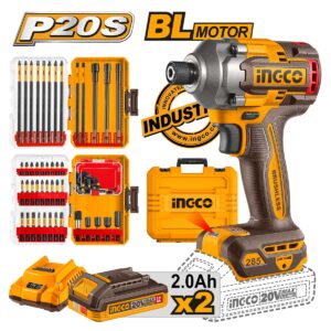 Επαγγελματικό impact driver 20V με μπαταρίες, φορτιστή και μύτες