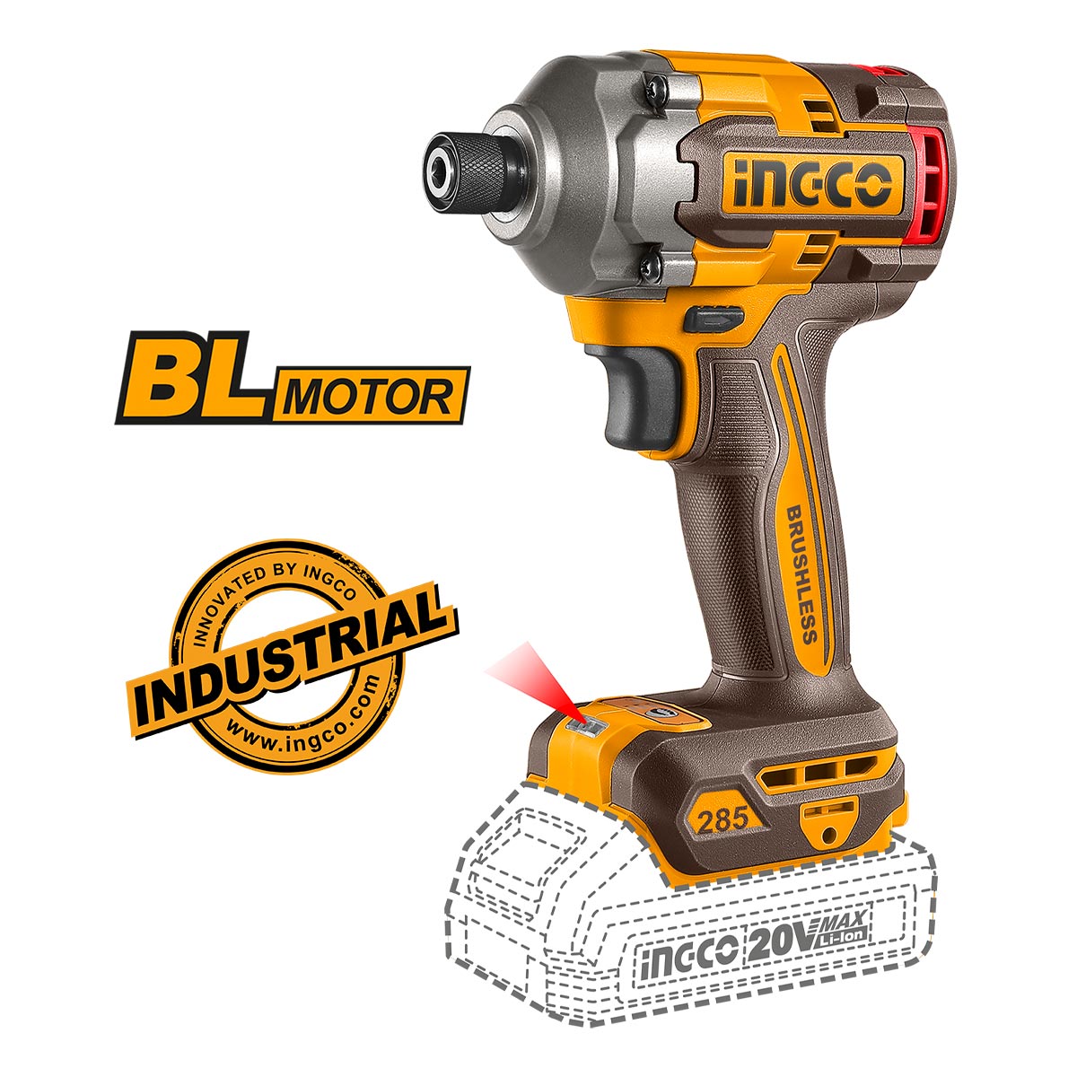 Κατσαβίδι Παλμικό Μπαταρίας 20V Li-Ion 285Nm COSLI250784E - Image 4