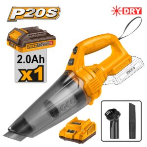 Σκούπακι μπαταρίας 20V Li-Ion 140W με φίλτρο HEPA και αξεσουάρ