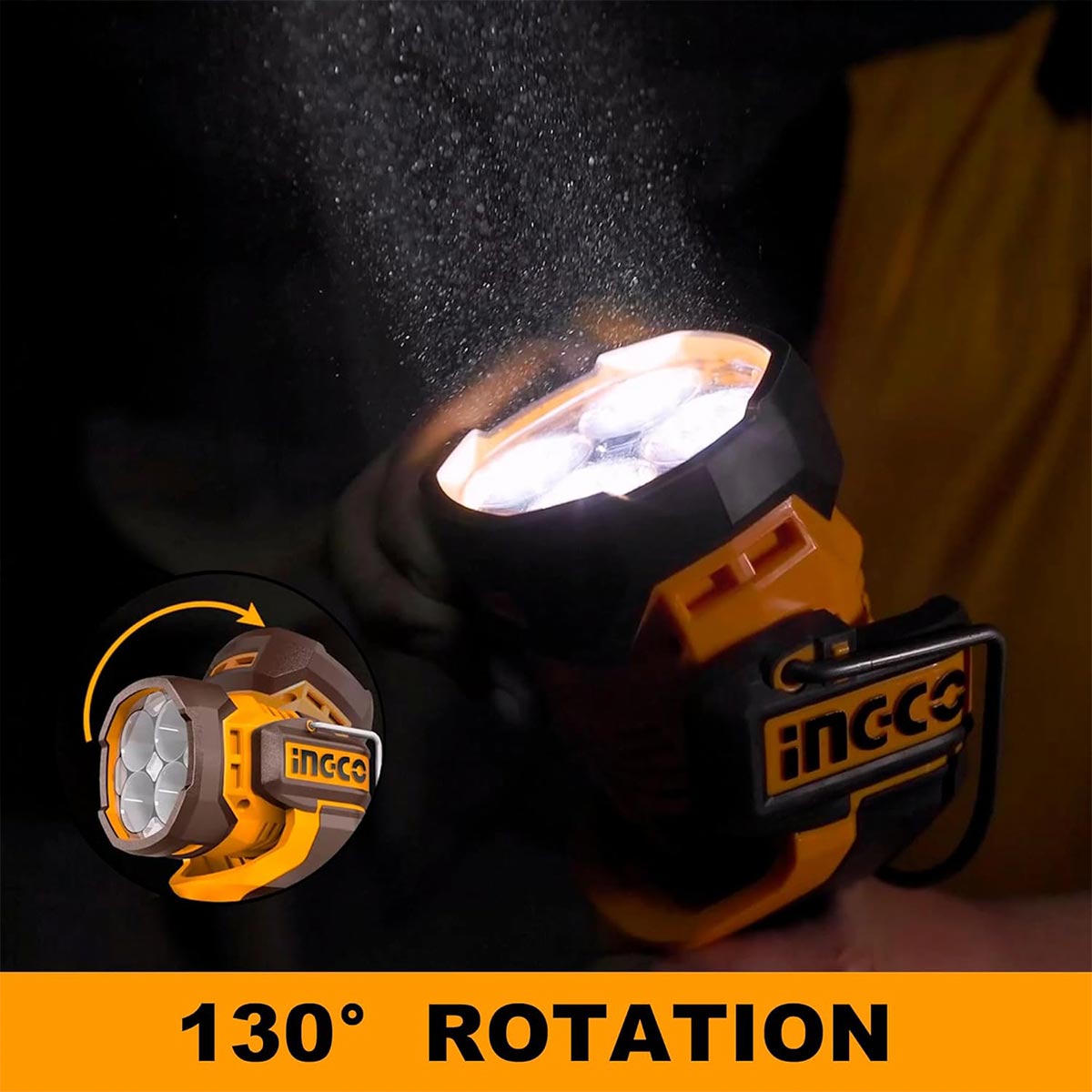 Προβολέας Εργασίας Μπαταρίας 20V Li-Ion SOLO 800/1400/2000 Lumens CWLI2088 - Image 4