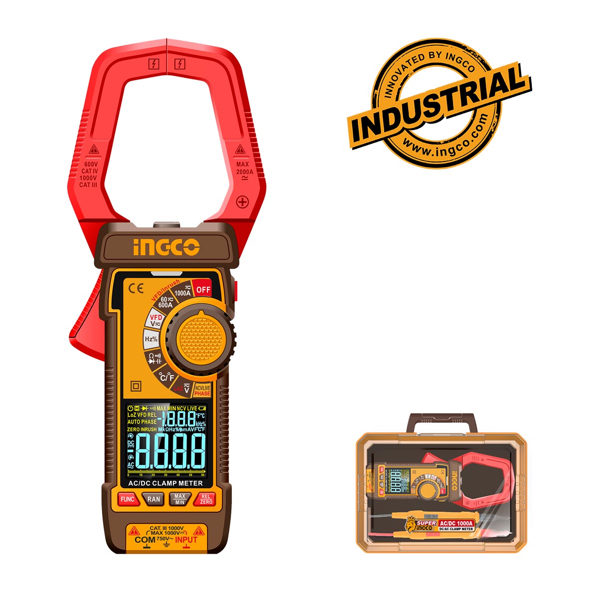 Ψηφιακή αμπεροτσιμπίδα 1000A AC/DC True RMS με NCV και φωτιζόμενη οθόνη