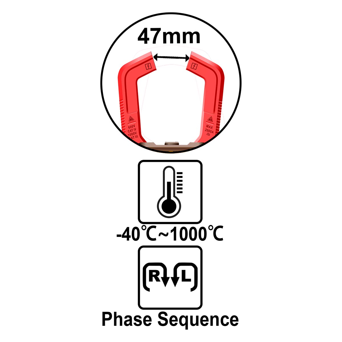 Αμπεροτσιμπίδα Ψηφιακή 1000A AC/DC True RMS με NCV, LPF/VFC & Ακροδέκτες DCM610002 - Image 3