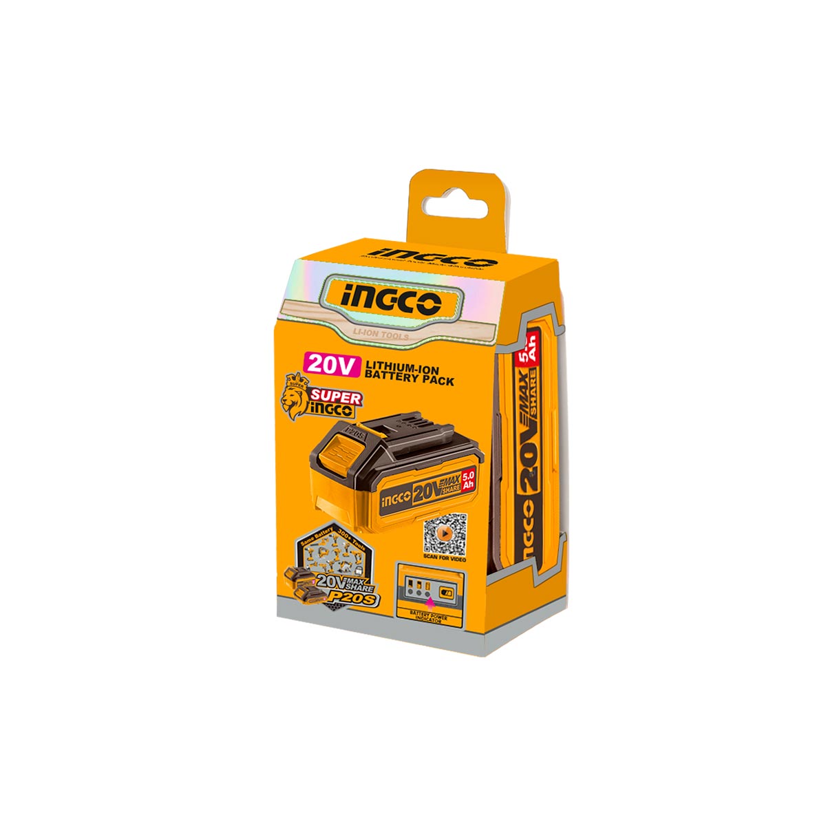 Επαναφορτιζόμενη μπαταρία 20V πολύ υψηλής χωρητικότητας για εργαλεία