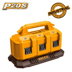 Ταχυφορτιστής μπαταριών 20V Li-Ion 6 θέσεων με διαδοχική φόρτιση