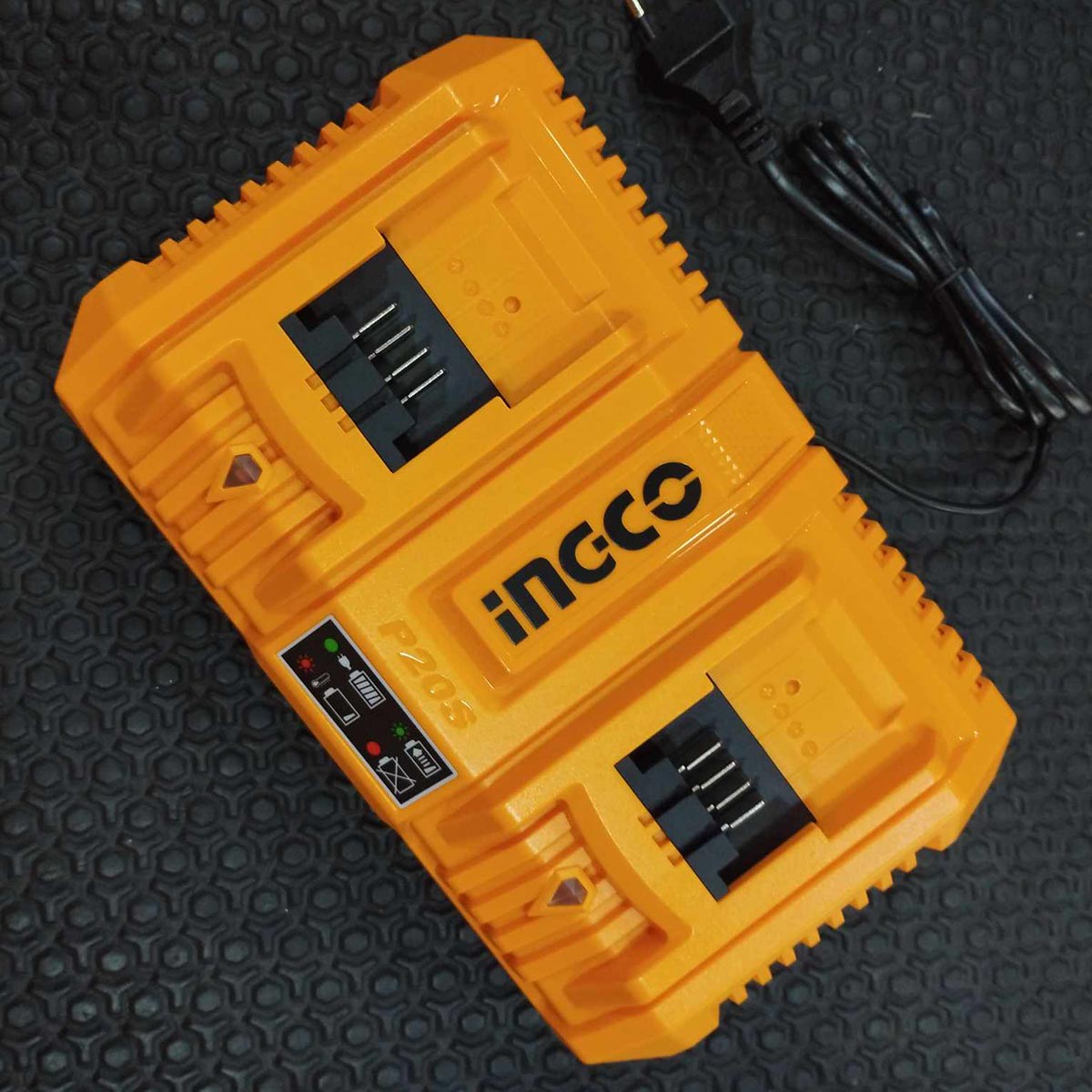 Ταχυφορτιστής μπαταριών 20V διπλός 2 θέσεων 4A+4A Li-Ion