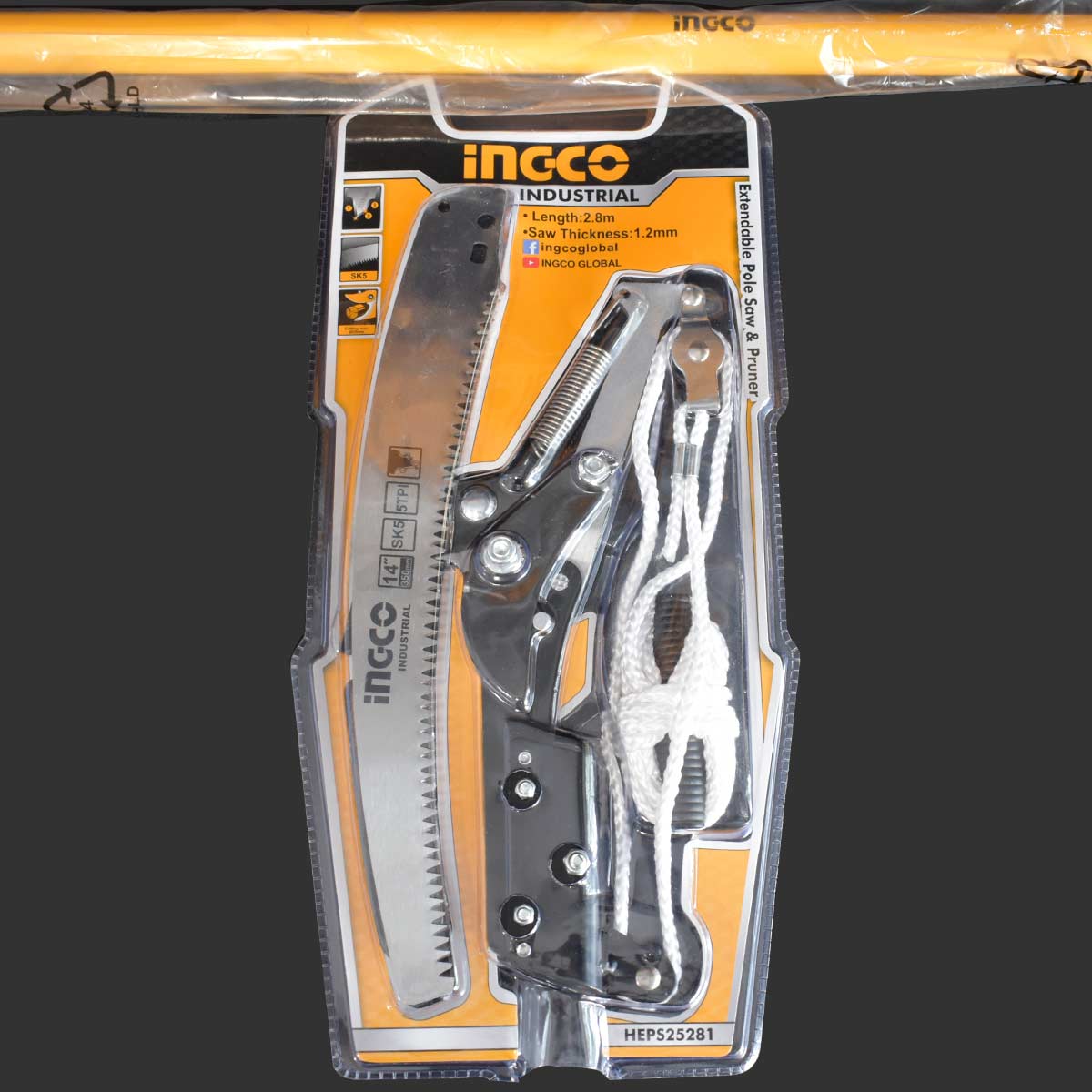 Πριόνι & Ψαλίδι Κλαδέματος με Τηλεσκοπικό Κοντάρι 14″ SK5 HEPS25281 - Image 6